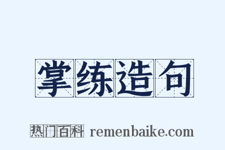 掌练造句是什么意思的图片